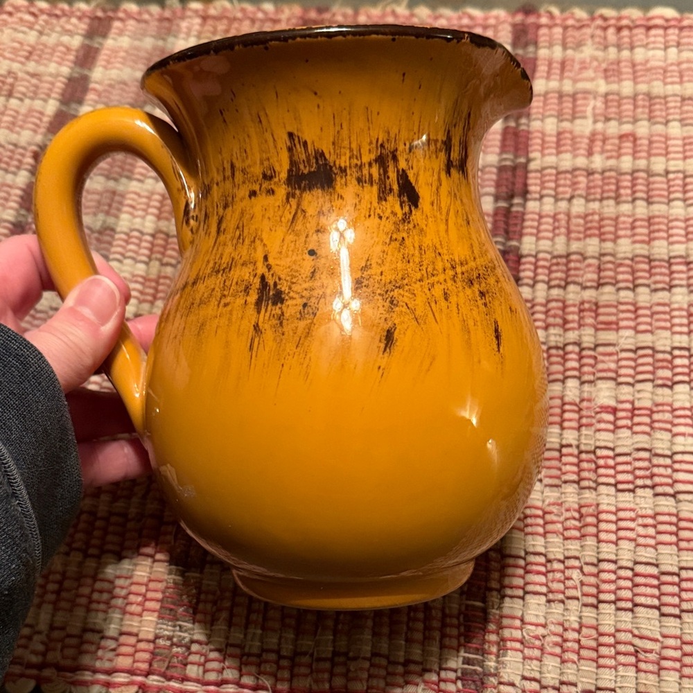Rustic Yellow Ceramic Pitcher - Picture 5 of 5